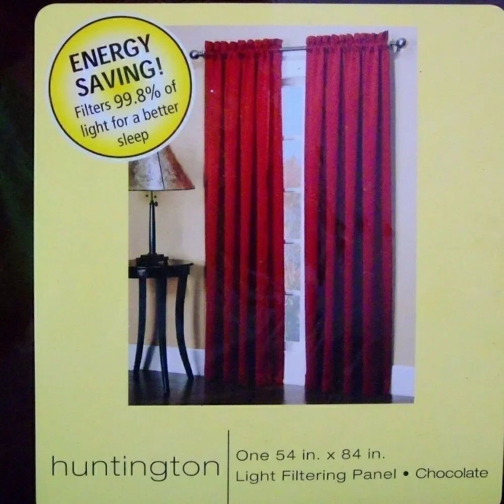 Window Curtain Drape Huntington Chocolate Brown